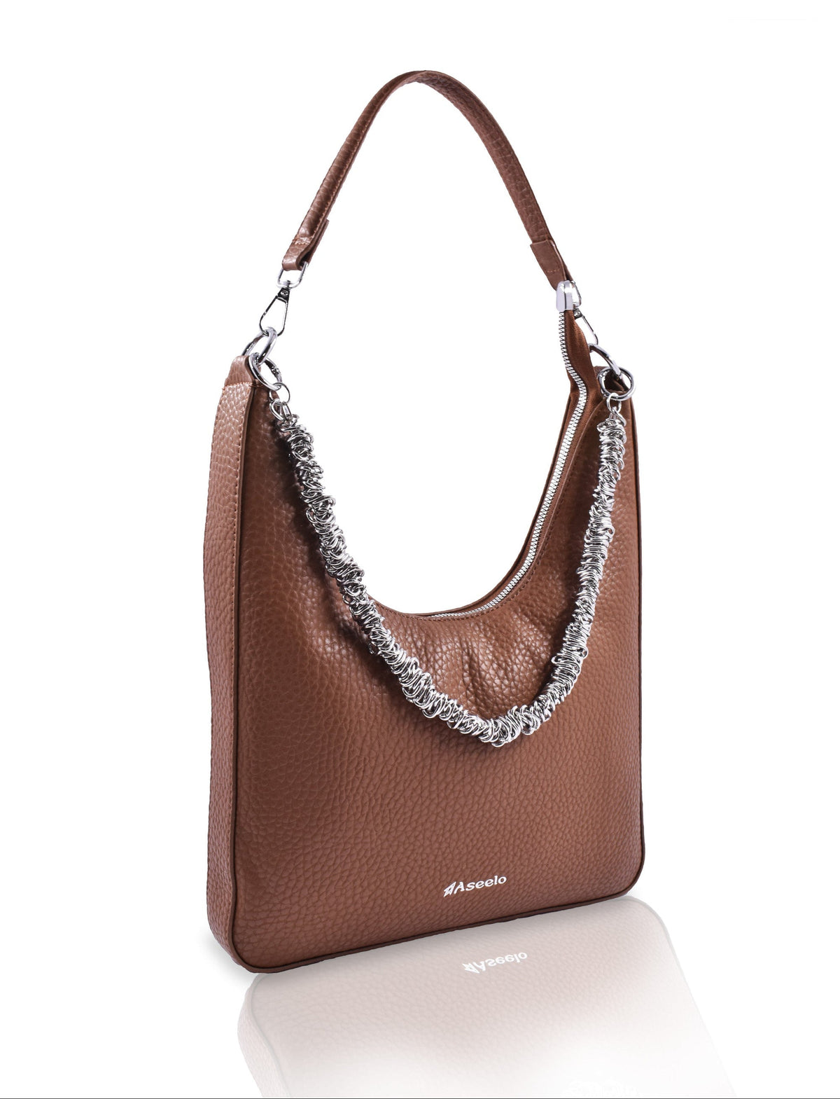 sitar handbag by aseelo in brown