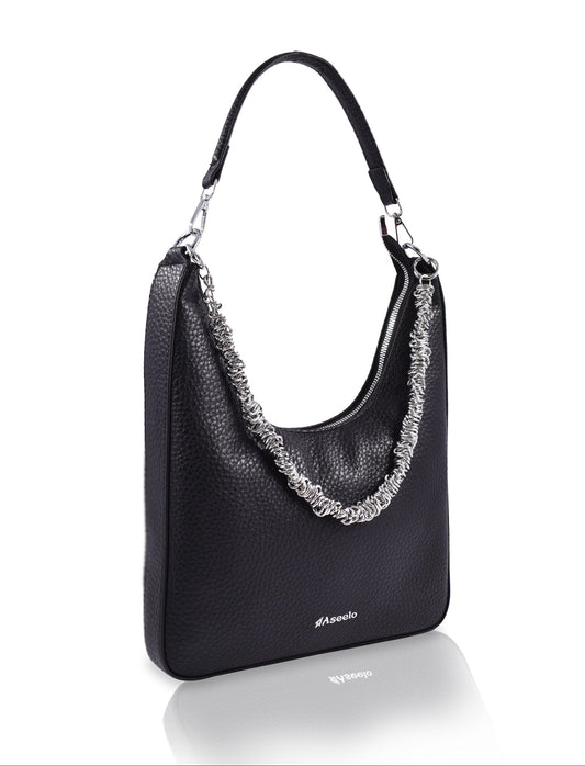 Sitar Handbag by Aseelo in black