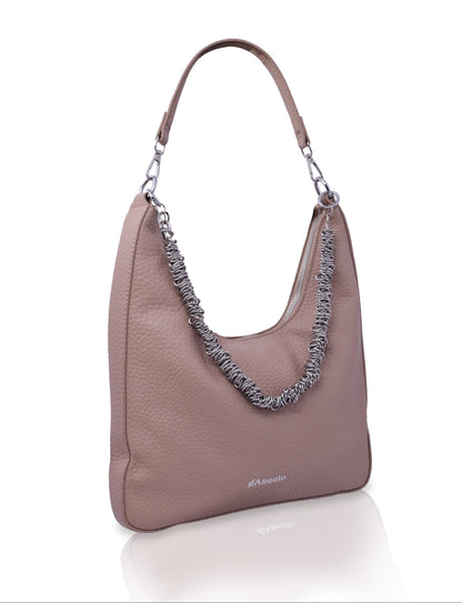 Sitar Handbag by Aseelo in beige