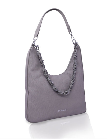 Sitar Handbag by Aseelo in grey