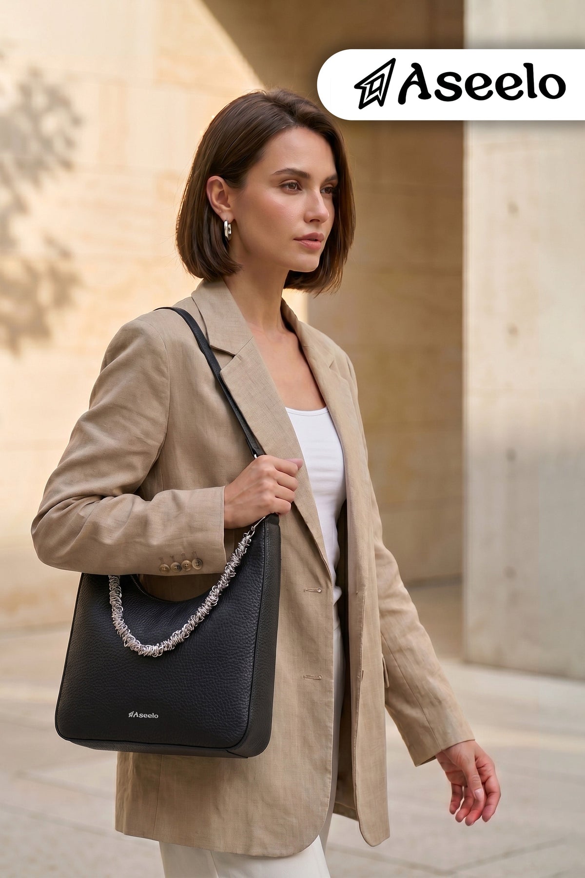 sitar handbag by aseelo in black