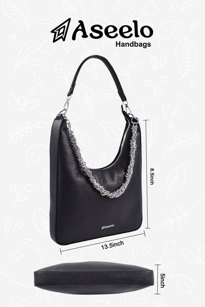 Sitar Handbag by Aseelo in black