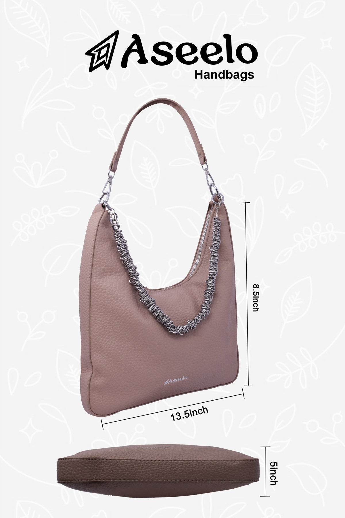 Sitar Handbag by Aseelo in beige