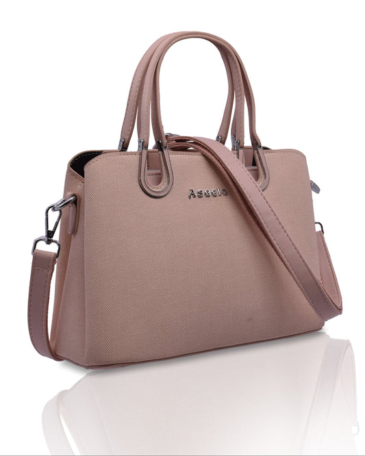 Tulip Structured Handbag by Aseelo in pink