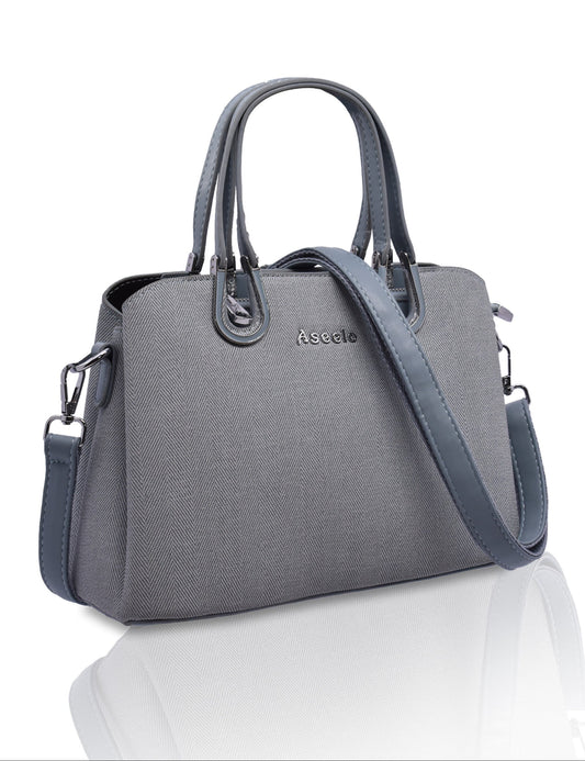 Tulip Structured Handbag by Aseelo in blue