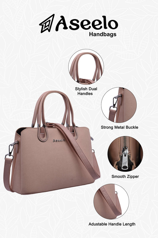 Tulip Structured Handbag by Aseelo in pink