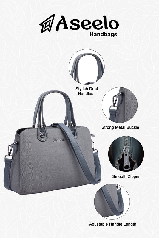 Tulip Structured Handbag by Aseelo in blue