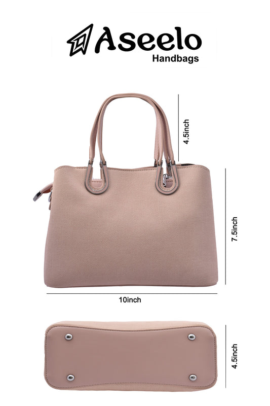 Tulip Structured Handbag by Aseelo in pink