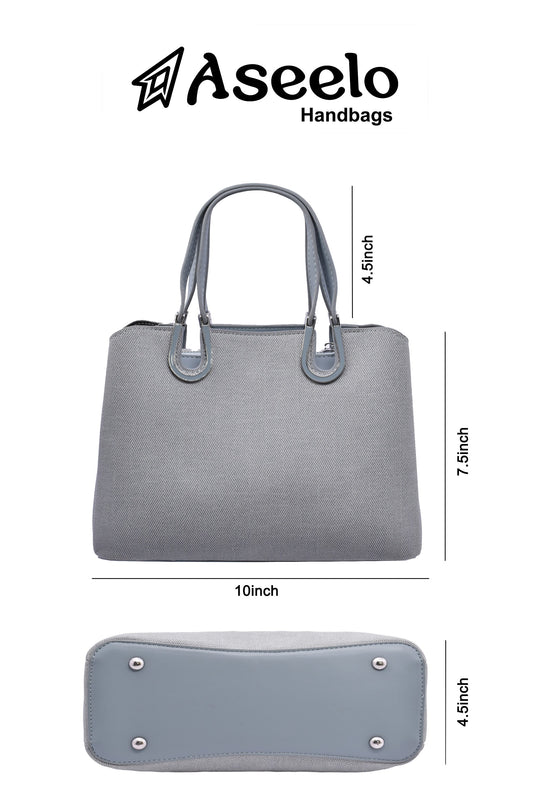Tulip Structured Handbag by Aseelo in blue