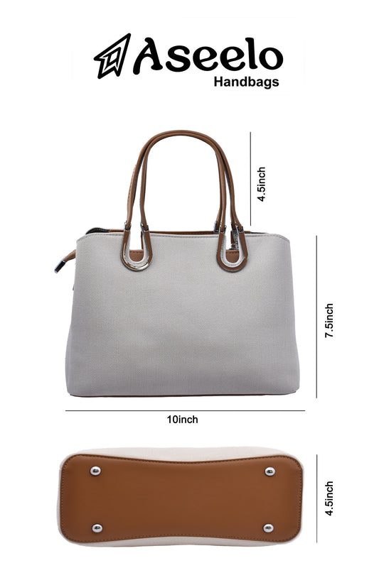 Tulip Structured Handbag by Aseelo in white