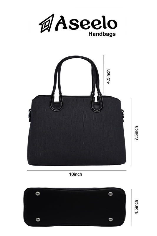 Tulip Structured Handbag by Aseelo in black