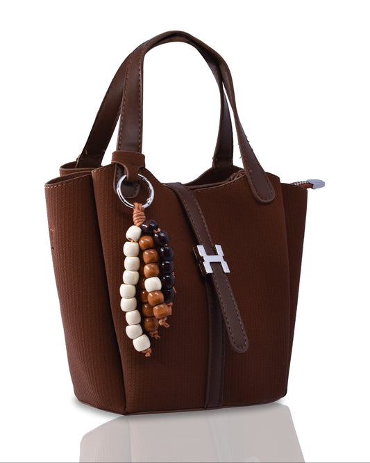 Orchid Handbag by Aseelo in brown