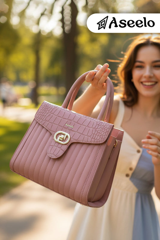 Maserati Handbag by Aseelo in pink