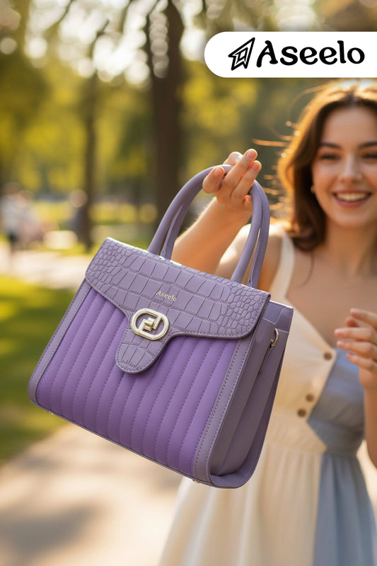 Maserati Handbag by Aseelo in purple