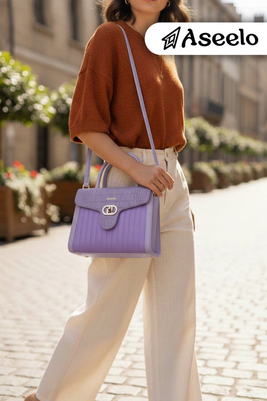 Maserati Handbag by Aseelo in purple