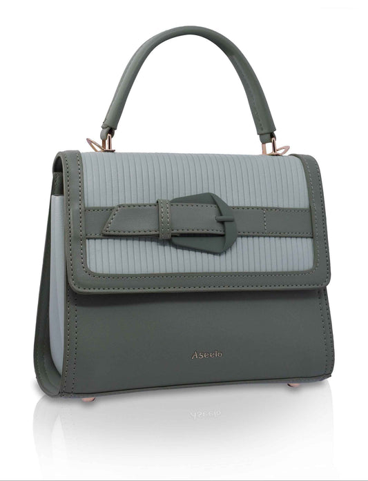 Spur Handbag by Aseelo in green