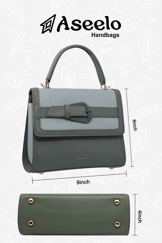 Spur Handbag by Aseelo in green