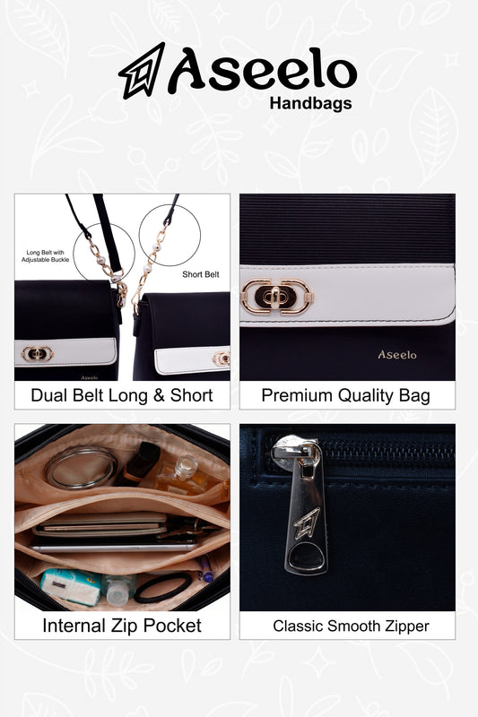 Phantom Handbag & Sling Bag by Aseelo in black