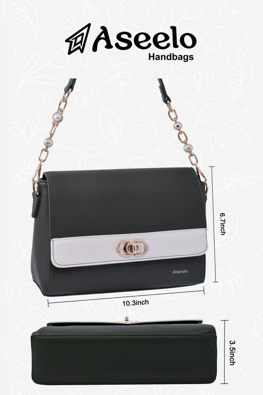 Phantom Handbag & Sling Bag by Aseelo in green