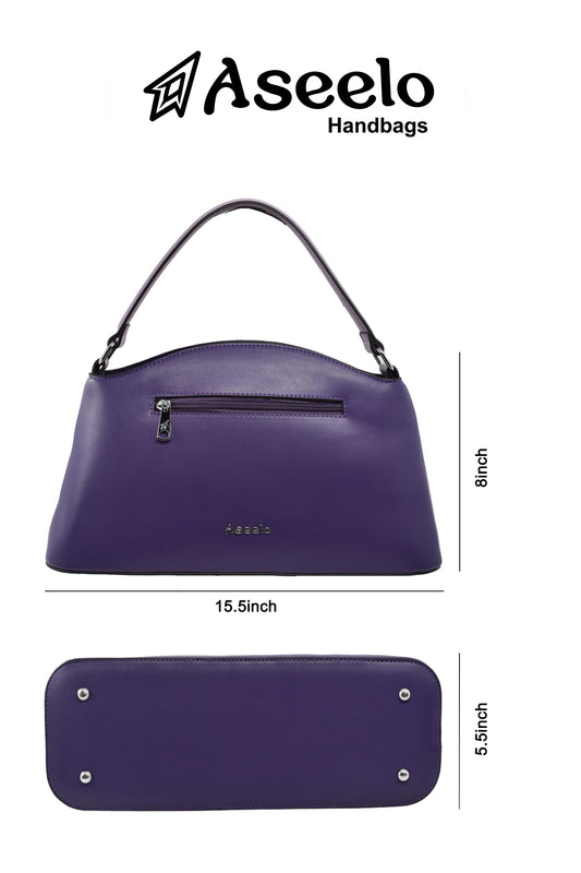 Ruby Structured Handbag. by Aseelo in purple