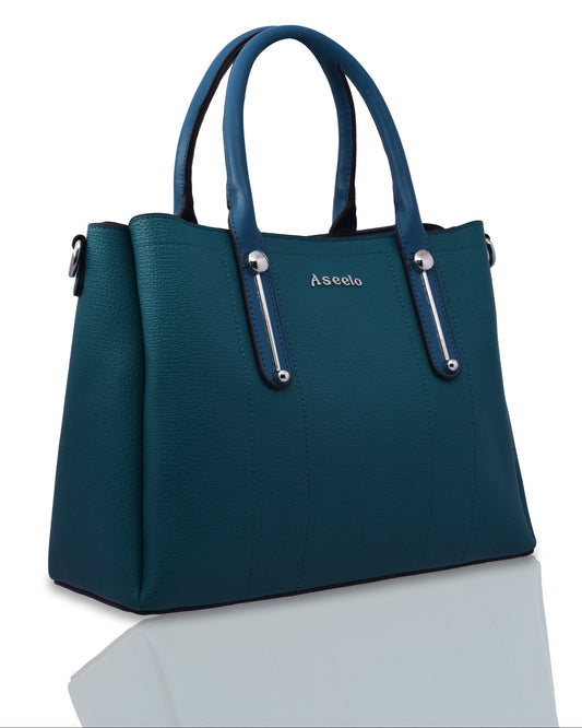 Jade Structured Handbag by Aseelo in green