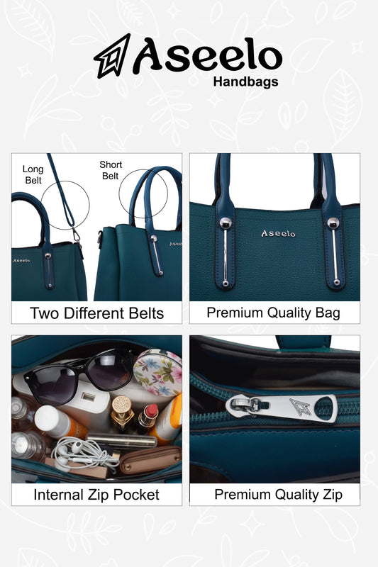 Jade Structured Handbag by Aseelo in green