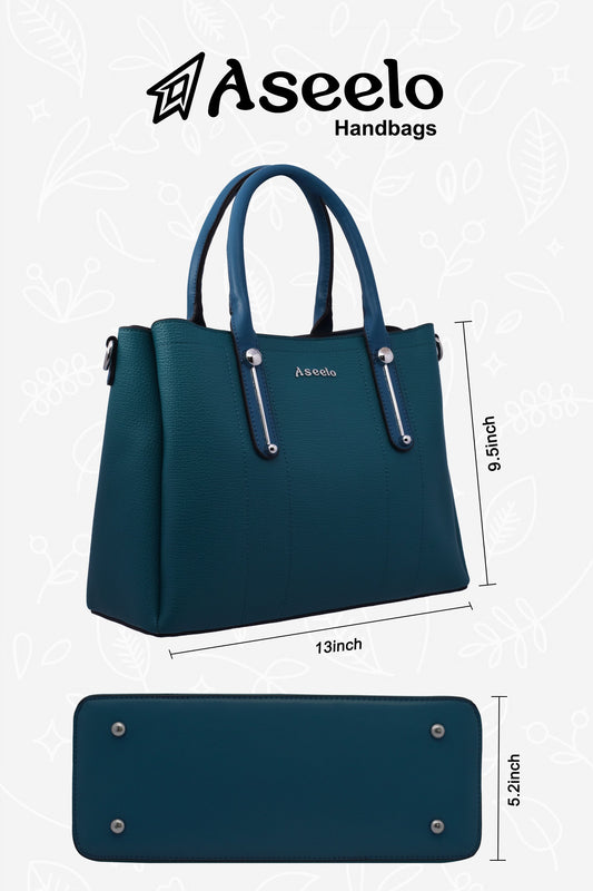 Jade Structured Handbag by Aseelo in green