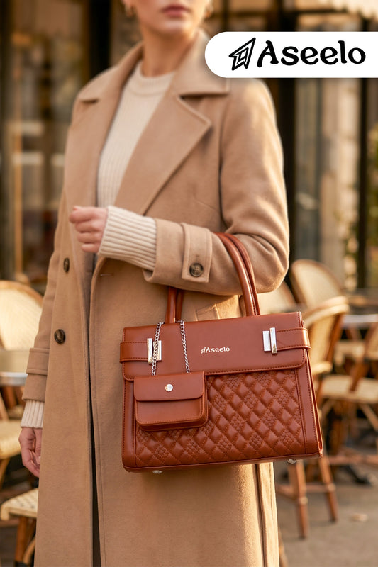 Moon Handbag by Aseelo in brown