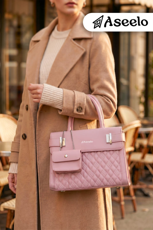 Moon Handbag by Aseelo in pink