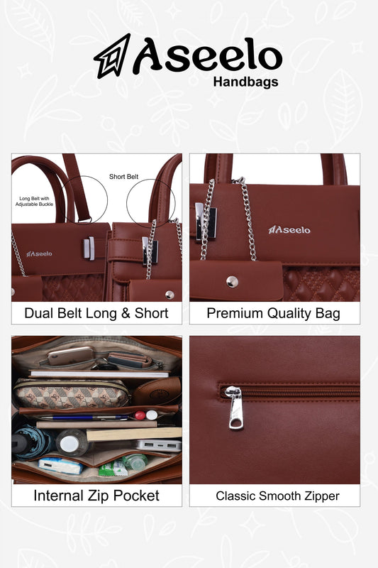 Moon Handbag by Aseelo in brown
