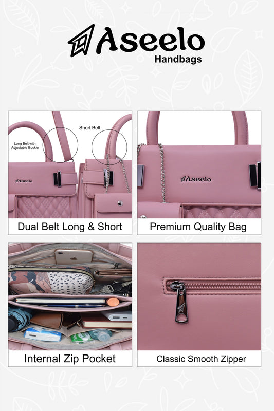 Moon Handbag by Aseelo in pink