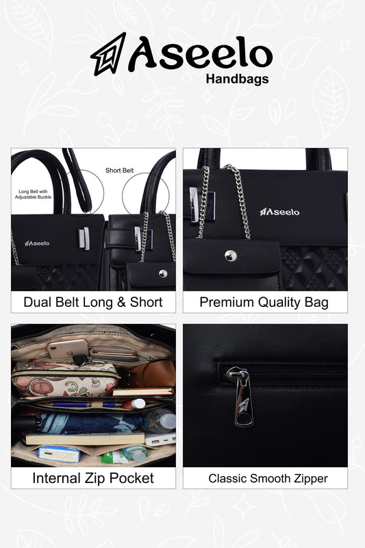 Moon Handbag by Aseelo in black