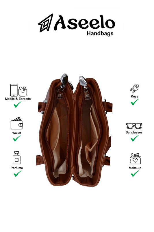 Space HandBag by Aseelo in tan