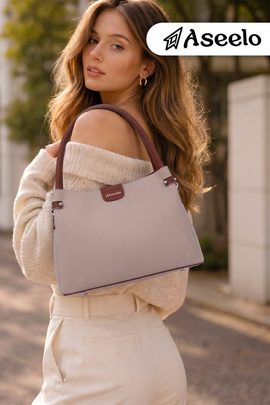 Bluebell Handbag by Aseelo in beige