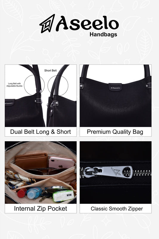 Bluebell Handbag by Aseelo in black