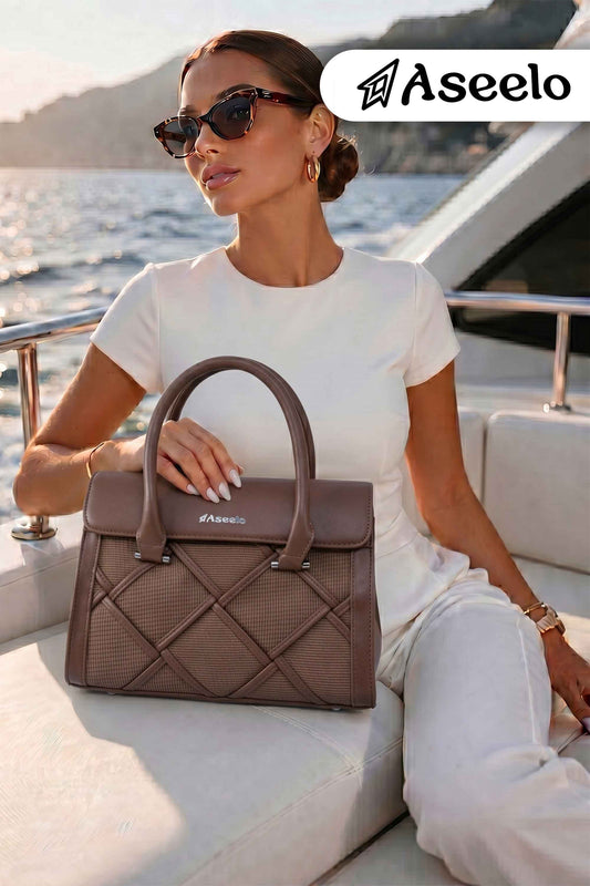Star Handbag by Aseelo in brown