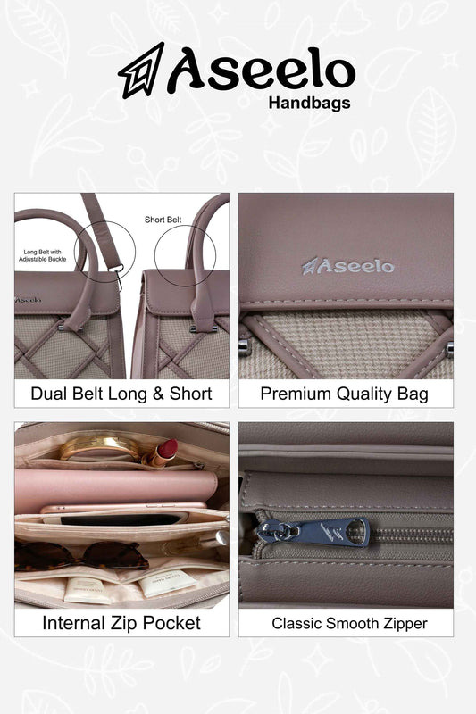Star Handbag by Aseelo in beige