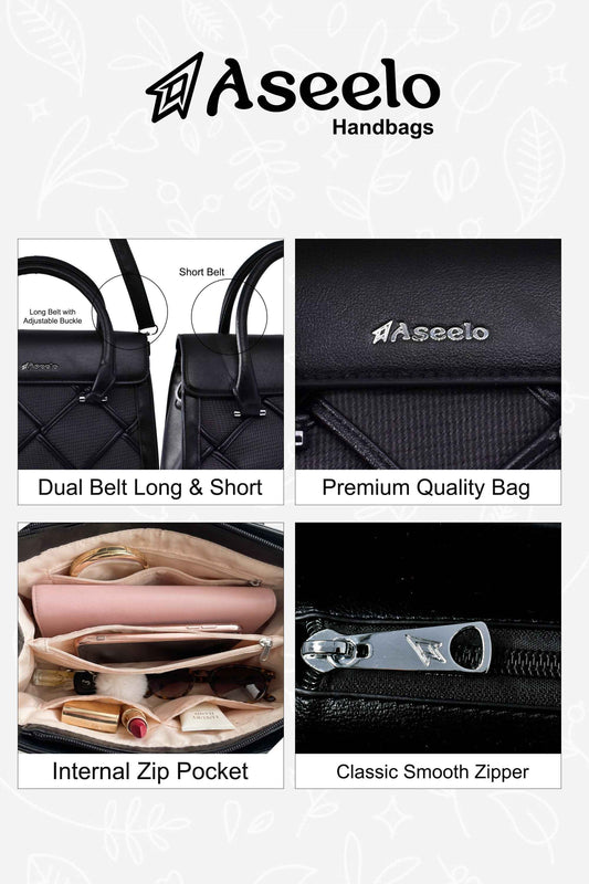 Star Handbag by Aseelo in black