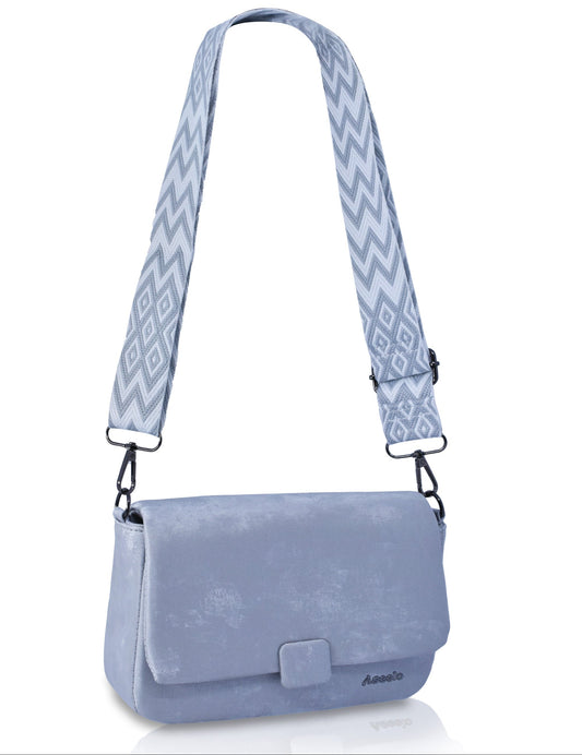 Aseelo Sling Pouch Bag with Adjustable Strap | FY-13837 by Aseelo in blue