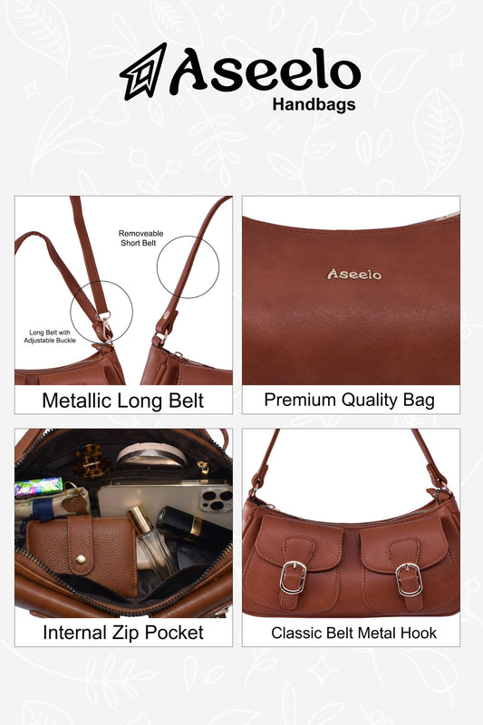 Aroma Sling Bag by Aseelo in brown
