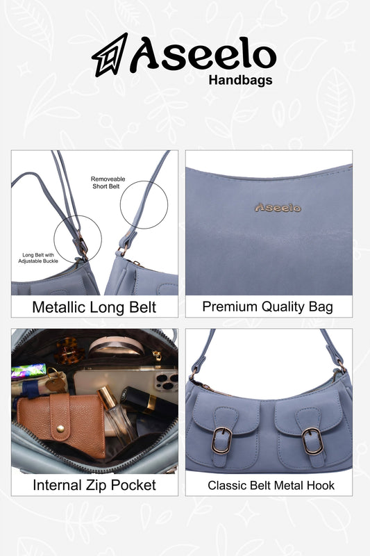 Aroma Sling Bag by Aseelo in blue