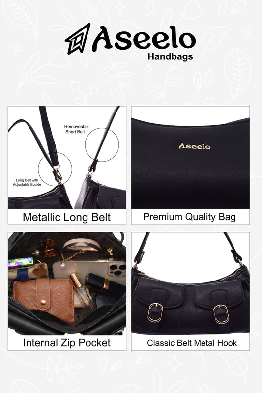 Aroma Sling Bag by Aseelo in black